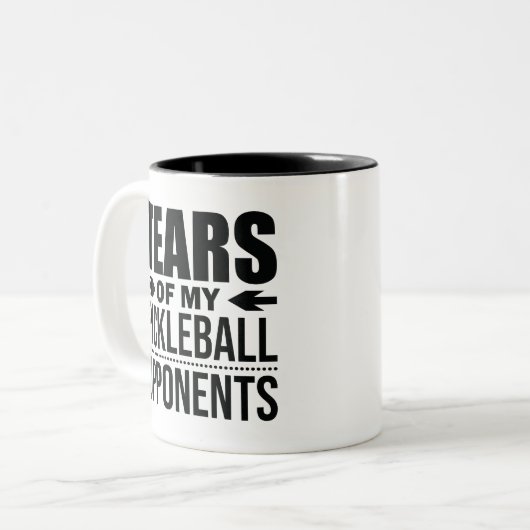 私のピックボールの対戦相手の涙、ピックレブのためのギフト ツートーンマグカップ (正面左)