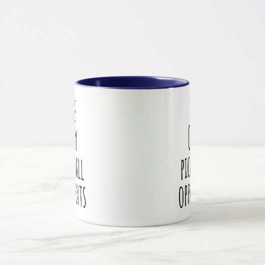 私のピックボールの対戦相手の涙 マグカップ (中央)