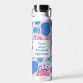 私のピックボールの涙の対戦相手ピックボールピンク ウォーターボトル (正面)