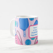 私のピックボールの涙の対戦相手ピックボールピンク コーヒーマグカップ (正面左)