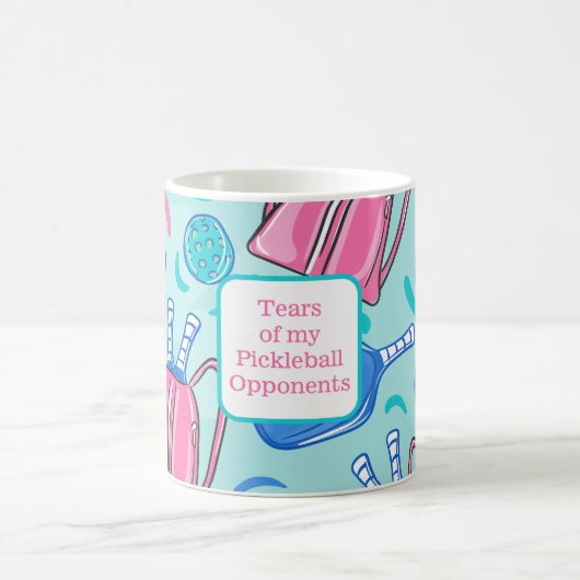 私のピックボールの涙の対戦相手ピックボールブルー コーヒーマグカップ (中央)