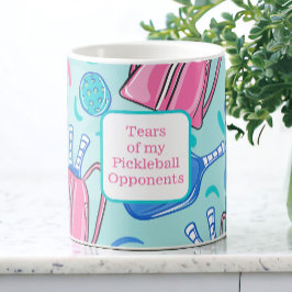 私のピックボールの涙の対戦相手ピックボールブルー コーヒーマグカップ