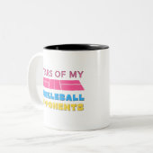 私のピックボール対戦相手の涙の勝利スタイル ツートーンマグカップ (正面左)