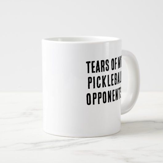 私のピックボール対戦相手スポーツのパンボラ涙 ジャンボコーヒーマグカップ (正面右)