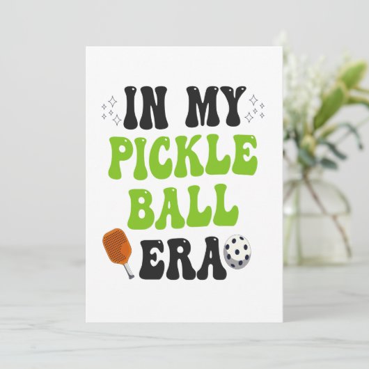 私のピックルボール時代の面白いグルービーなスポーツギフト 招待状 (スタンド正面)