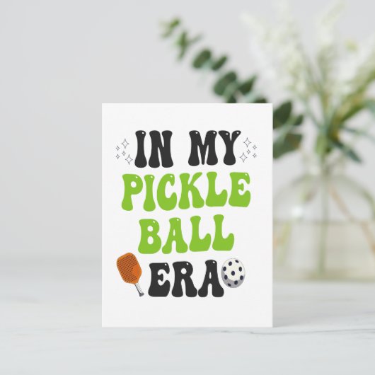 私のピックルボール時代の面白いグルービースポーツギフト ポストカード (スタンド正面)