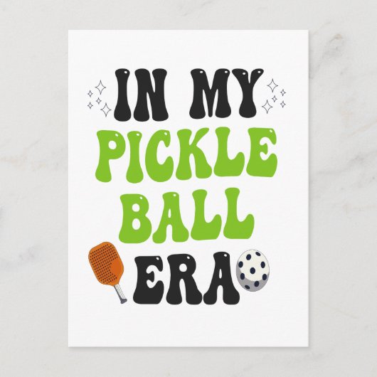 私のピックルボール時代の面白いグルービースポーツギフト ポストカード (正面)
