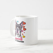 私のピットブルは私のバレンタイン犬かわいおもしろい コーヒーマグカップ (正面左)