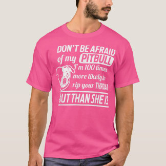 私のピットブル愛犬家おもしろいT型 Tシャツ