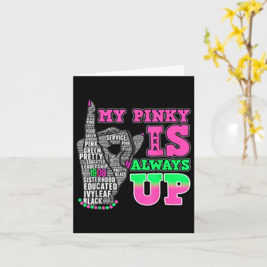 私のピンキーは常に黒い歴史の月1 カード (黄色い花)