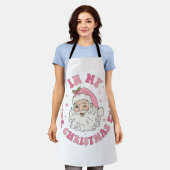 私のピンクのクリスマス時代のエプロン エプロン (着用した状態)