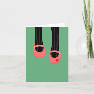私のピンクの靴グリーティングカード カード