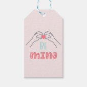 私のピンクバレンタインデー ギフトタグ (正面)