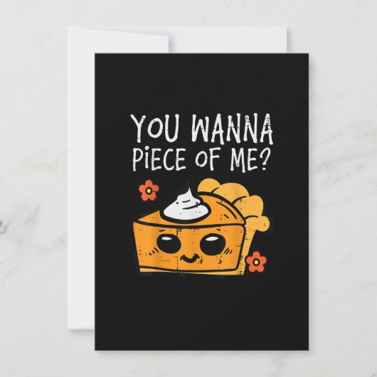 私のピース オブ パンプキン パイ 感謝祭 メンズ ウーマン 招待状 (正面)