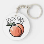 私のピーチにキスして ピーチおもしろフルーツ キーホルダー (裏面)