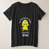 私のピーッお気に入りのプは私をミミおばあちゃんシャツと呼ぶ プラスサイズTシャツ (デザイン正面)