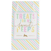 私のピープイースターバニーパステルストライプ スモールペーパーバッグ (正面)