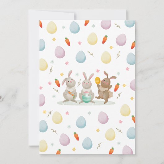 私のピープイースターパーティーとパーティー 招待状 (裏面)