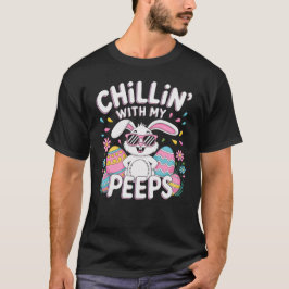 私のピープスとチリンクールイースターバニービベス Tシャツ