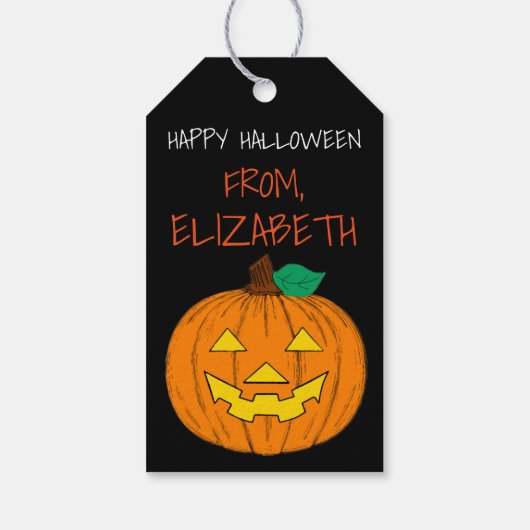 私のピープスのためのハロウィーンの他のトリート ギフトタグ (裏面)