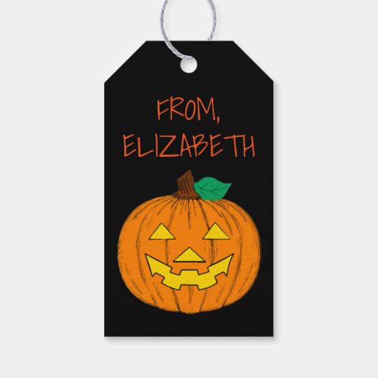 私のピープハロウィーンのためのSのより多くのトリート ギフトタグ (裏面)