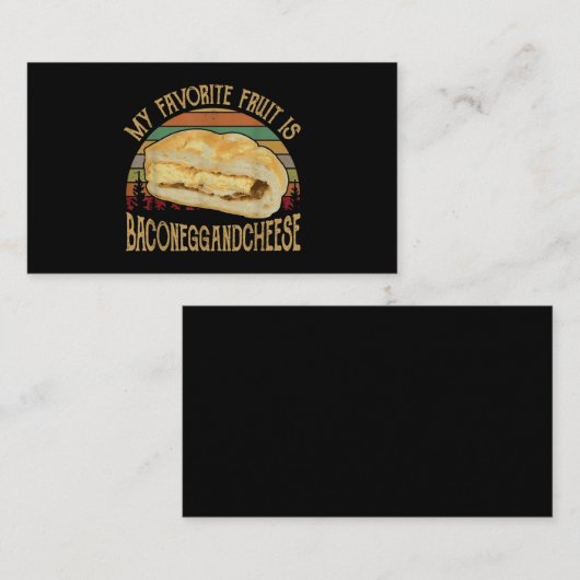 私のフお気に入りのルーツベーコンの卵とチーズの贈り物 名刺 (正面/裏面)