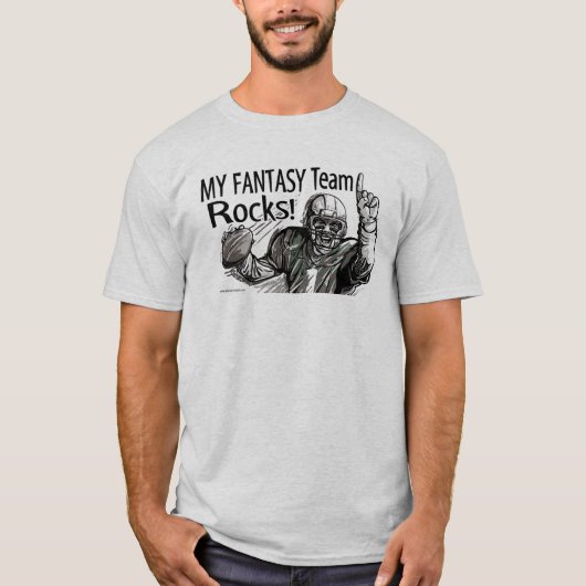 私のファンタジーのチーム石! フットボールのTシャツ Tシャツ (正面)