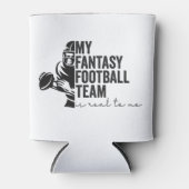 私のファンタジーサッカー実在チームは私にスポーツギフトだ 缶クーラー (正面)