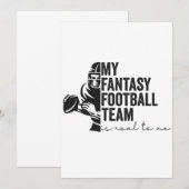 私のファンタジーフットボールチームは私にとって現実だ スポーツ ギフト 招待状 (正面/裏面)