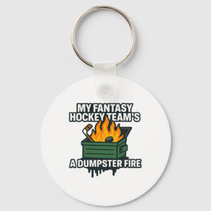 私のファンタジーホッケーチームはゴミ箱の火事 ファニーハ キーホルダー