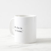 "私のフィールは『おうちにいるのが好き』" 内向的な人のギフト コーヒーマグカップ (正面左)