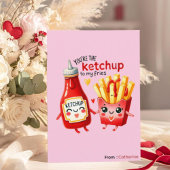 私のフライドポテトに合うケチャップはあなたよ ファニー・バレンタイン シーズンカード