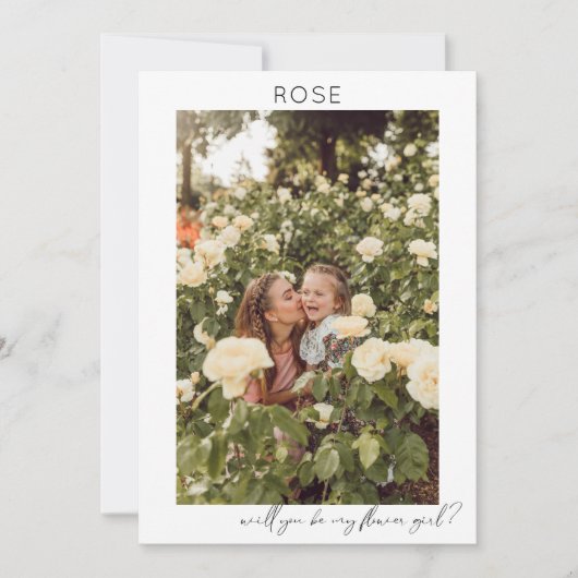 私のフラガールになって！ フォトプロポーズ カリグラフィーV 招待状 (正面)