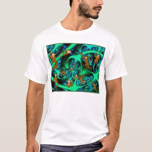 私のフラクタル内のサル – Tシャツ (正面)