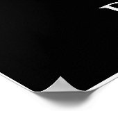 私のフラグを踏み込まない – 白黒 ポスター (角)