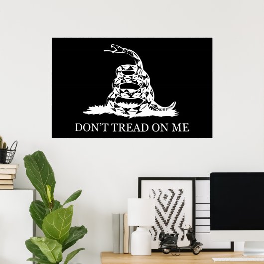 私のフラグを踏み込まない – 白黒 ポスター (ホームオフィス)