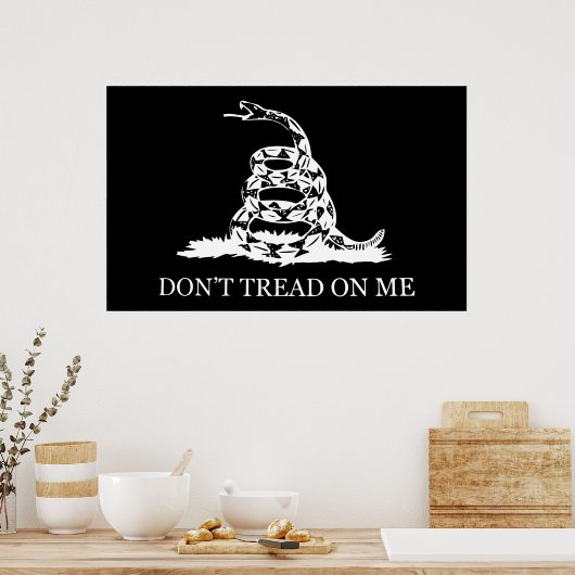 私のフラグを踏み込まない – 白黒 ポスター (キッチン)