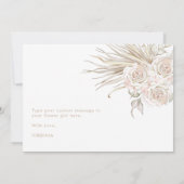 私のフラワガールになってくれる？ フラワー 招待状 (裏面)