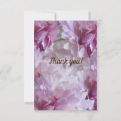 私のフラワーガールになってくれますか?ピンクの芍薬の葉 招待状 (裏面)