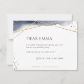 私のフラワーガールになってくれますか プルパルの幾何学模様 招待状 (裏面)