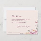 私のフラワーガールになってくれますか ロマンチックガーデン フラワーリース 招待状 (裏面)