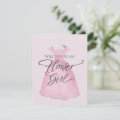 私のフラワーガールになってくれますか？特別な提案カード カード (スタンド正面)