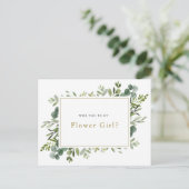 「私のフラワーガールになってくれる?」の提案カード 案内ポストカード (スタンド正面)