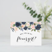 「私のフラワーガールになってくれる？」の提案カード 案内ポストカード (スタンド正面)