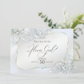 私のフラワーガールになってくれる？アイスブルー シャイマー 招待状 (スタンド正面)