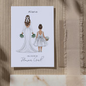 私のフラワーガールになってくれる？ - オーダーメイドイラスト 招待状