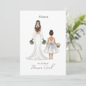 私のフラワーガールになってくれる? - オーダーメイドイラスト 招待状 (スタンド正面)