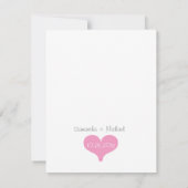 私のフラワーガールになってくれる? ピンク/グレー ポエムカード 招待状 (裏面)