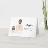 私のフラワーガールになってくれる? プロポーズ用折りたたみカード カード (正面)