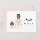 私のフラワーガールになってくれる? プロポーズ フラット カード (正面/裏面)